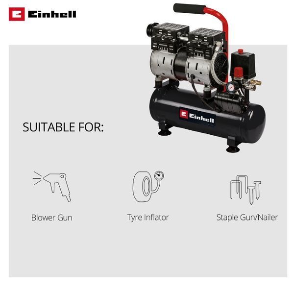 Компрессор воздушный Einhell TE-AC 110/6 Silent Plus 09-4020600 фото