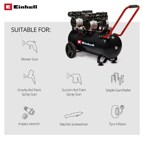 Компрессор воздушный Einhell TE-AC 270/50 Silent Plus 09-4020620 фото