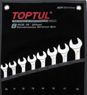 Набір ключів комбінованих 8 шт. 10-19 TOPTUL GAAA0804 27-GAAA0804 фото