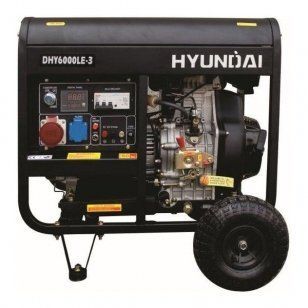 Дизельный генератор HYUNDAI DHY 6000LE с электростартом + колеса 44-DHY6000LE фото