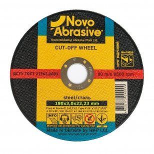 круги відрізне по металу 14A (180x3x22,23) NovoAbrasive PROFI (WM18030) 79-WM18030 фото
