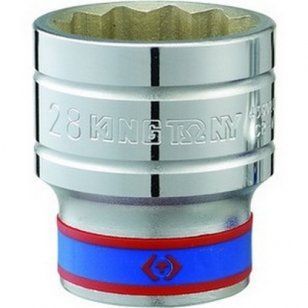ГНІЗДО 1/2" 28мм 12PT CHROME KING TONY (433028MR) 86-433028MR фото
