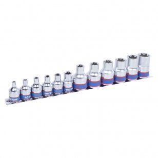 Набір Е-головок 3/8" і 1/2" (Е4-Е11-Е20) 12 пр. КІНГ ТОНІ (7113PR) 86-7113PR фото