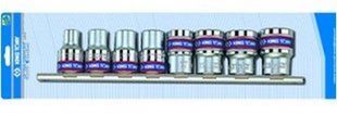 Набір головок 1/2" 8 ед. на 10-19мм 12-ти гранн. (блістер) KING TONY (4010MR01) 86-4010MR01 фото
