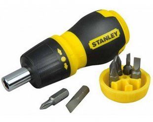 Отвертка STANLEY Multibit Stubby реверсивная с 6-ю сменными битами 35-0-66-358 фото
