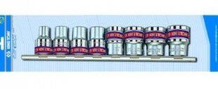 Набір головок 1/2" 8єд на планку 3/8"-7/8" 12-ти гран. Дюйм (блістер) KING TONY (4010SR) 86-4010SR фото