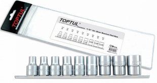 Набор головок TORX 1/2 E10-E24 9ед.(звезда Давида) TOPTUL GAAG0901 27-GAAG0901 фото