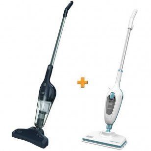 Пылесос аккумуляторный + щетка паровая BLACK+DECKER NSVA315J+FSM13E1 35-NSVA315J+FSM13E1 фото