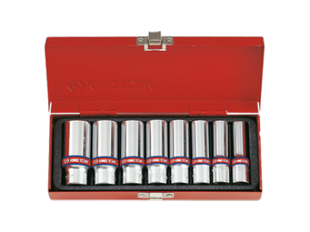 Набір головок 6-гранних подовжених 3/8"-13/16" (8 пр.) дюйм KING TONY (3508SR) 86-3508SR фото