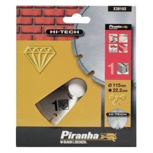 Диск алмазный по бетону (115х22,23 мм) BLACK&DECKER HIGH-TECH Piranha X38102 35-X38102 фото