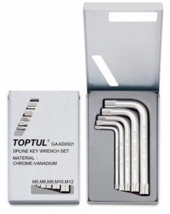 Набір ключів Spline Г-образних М5-М12 TOPTUL GAAD0501 27-GAAD0501 фото