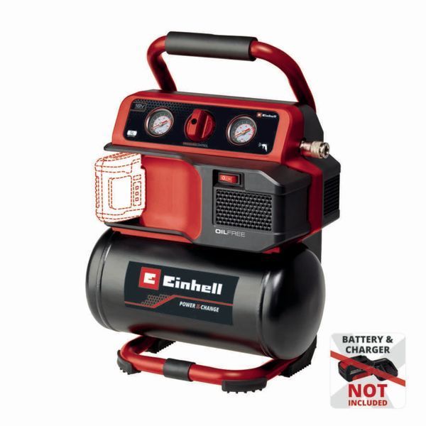 Компресор Einhell TE-AC 18/75 Li OF - Solo 09-4020410 фото
