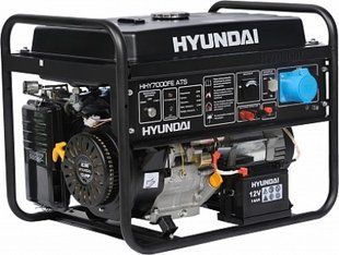 Бензиновый генератор HYUNDAI HHY 7000FE с электростартом +колесики и счетчик моточасов 44-HHY7000FE фото